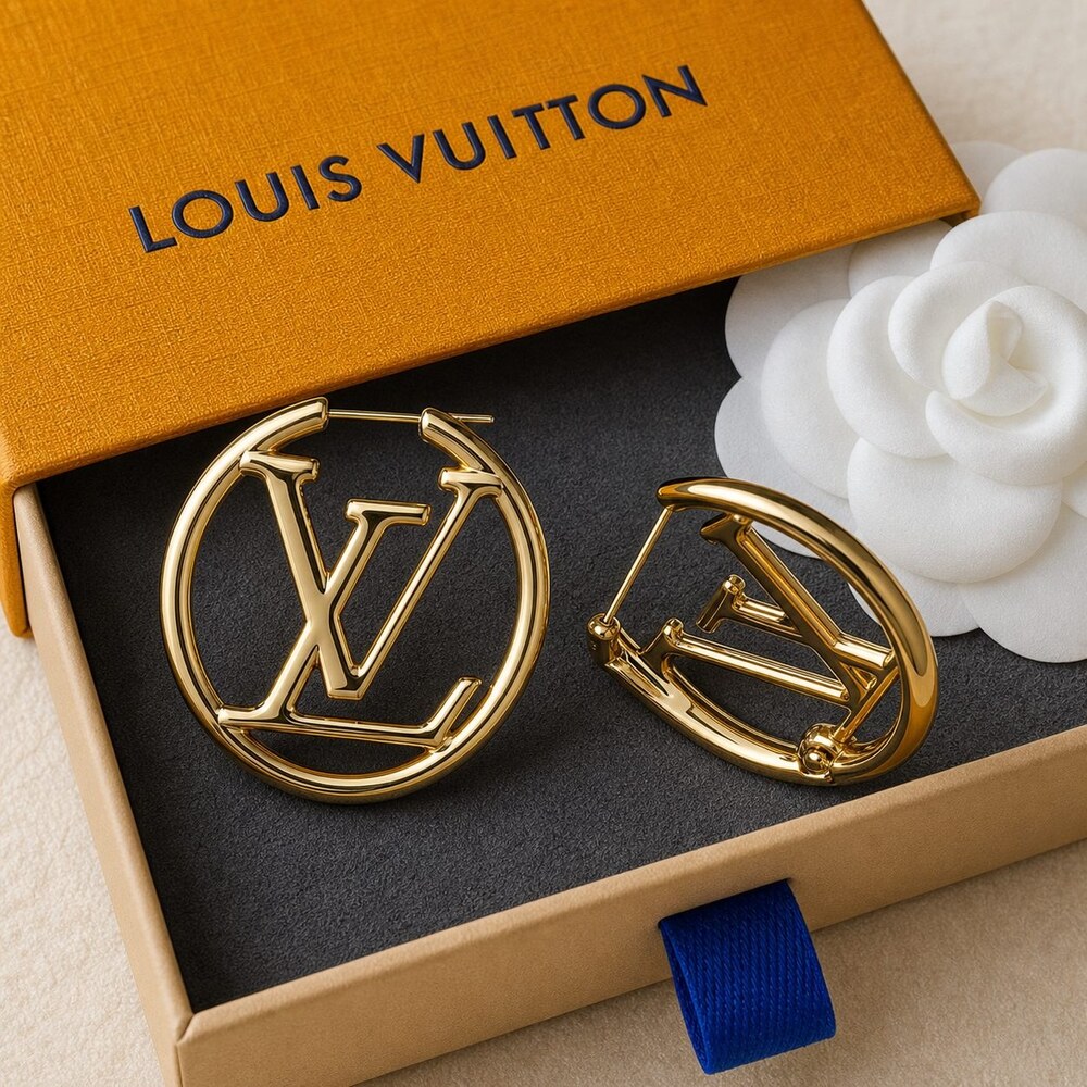 Louis Vuitton Signature Earrings Style 8 | New with Box - Picture 7 of 9
